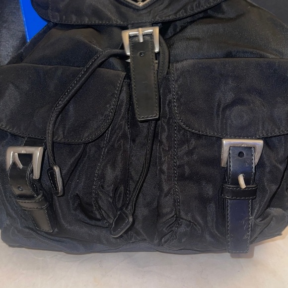 Black Vintage Prada Tessuto Nylon Backpack Unisex (Small Size) w/ AD COA main image 10